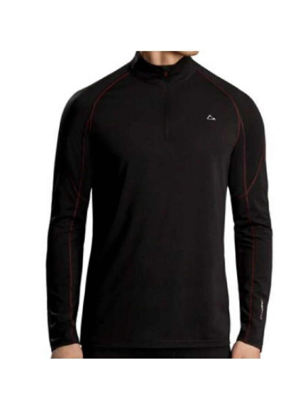Paradox Men’s Black 1/4 Zip DRI Release Merino Wool Blend Base Layer Top Small